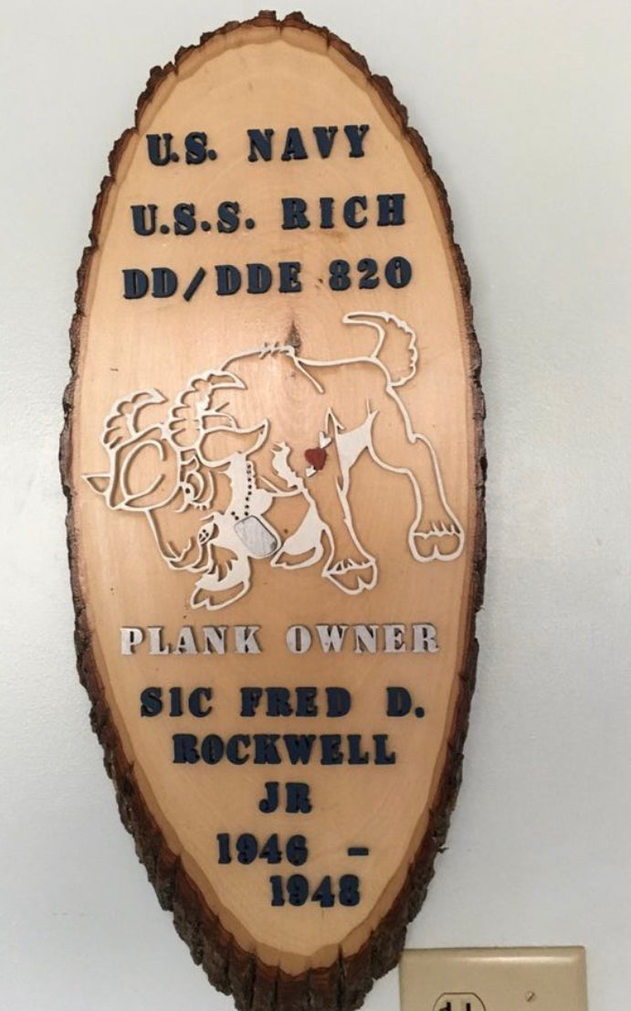 USS Rich Plank Owner Plaque