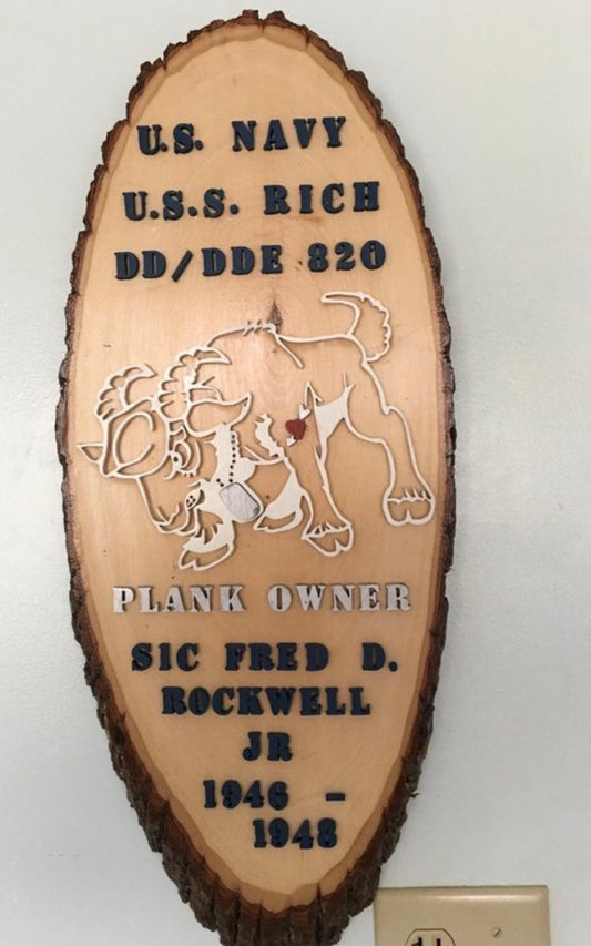 USS Rich Plank Owner Plaque